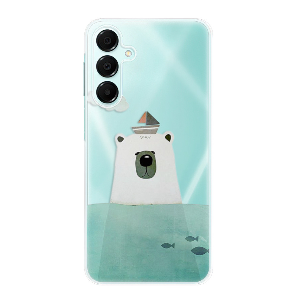 Odolné silikónové puzdro iSaprio - Bear With Boat - Samsung Galaxy A16 5G