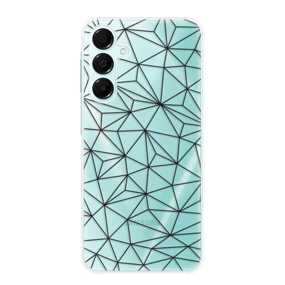 Odolné silikónové puzdro iSaprio - Abstract Triangles 03 - black - Samsung Galaxy A16 5G
