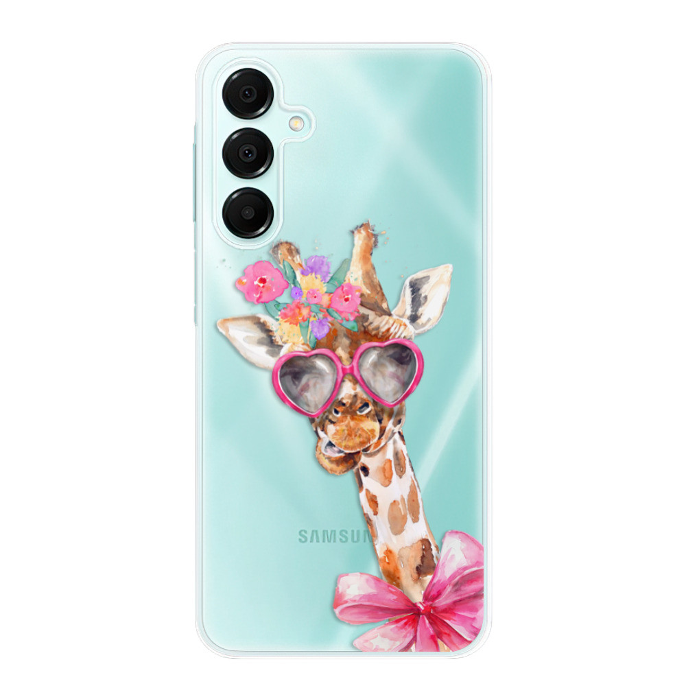 Odolné silikónové puzdro iSaprio - Lady Giraffe - Samsung Galaxy A16 5G