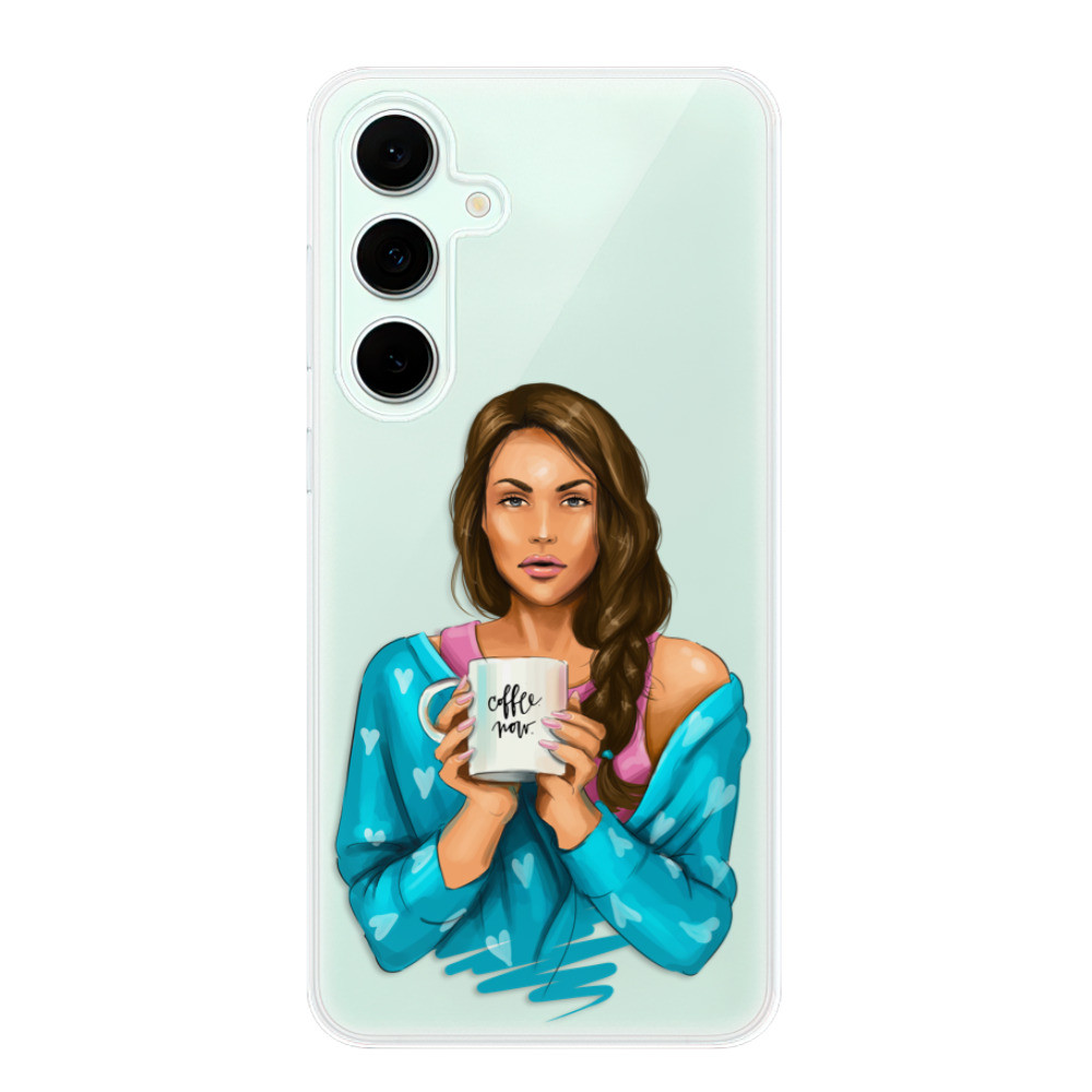 Odolné silikónové puzdro iSaprio - Coffe Now - Brunette - Samsung Galaxy S24 FE
