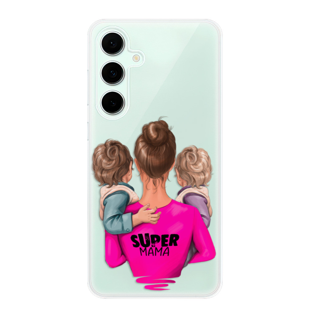 Odolné silikónové puzdro iSaprio - Super Mama - Two Boys - Samsung Galaxy S24 FE