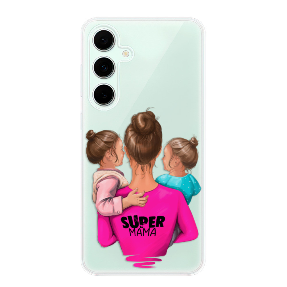 Odolné silikónové puzdro iSaprio - Super Mama - Two Girls - Samsung Galaxy S24 FE
