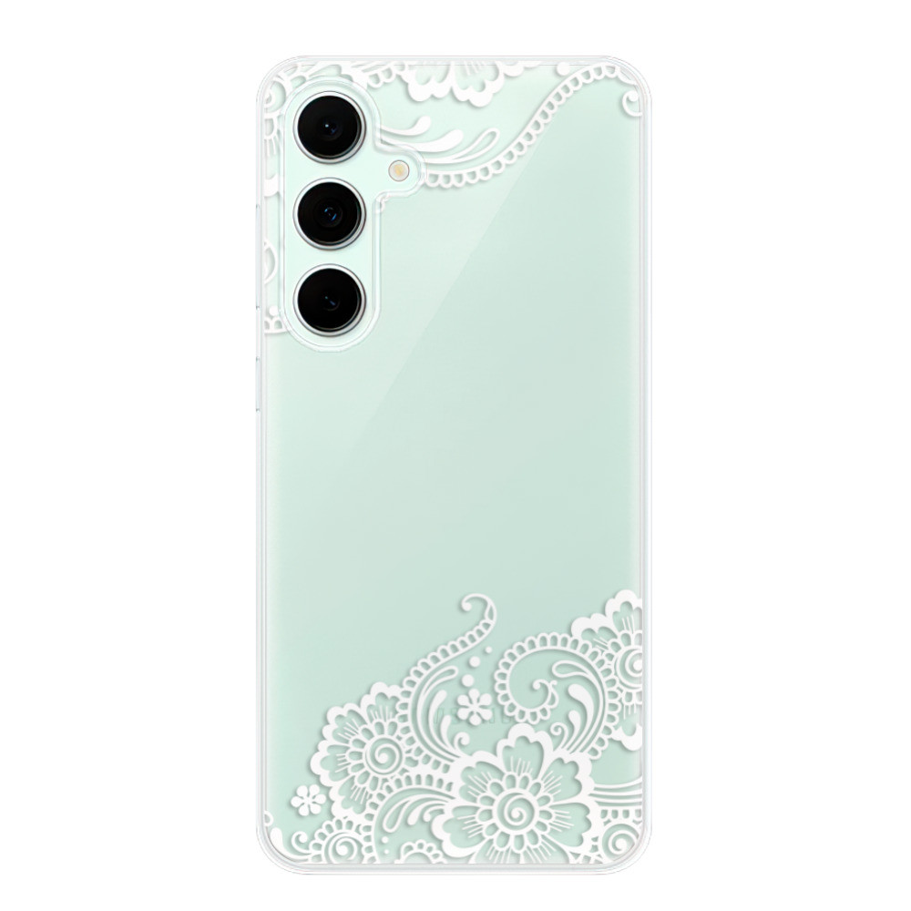 Odolné silikónové puzdro iSaprio - White Lace 02 - Samsung Galaxy S24 FE