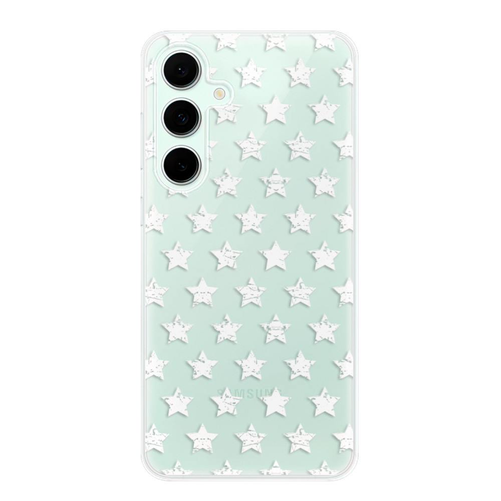 Odolné silikónové puzdro iSaprio - Stars Pattern - white - Samsung Galaxy S24 FE