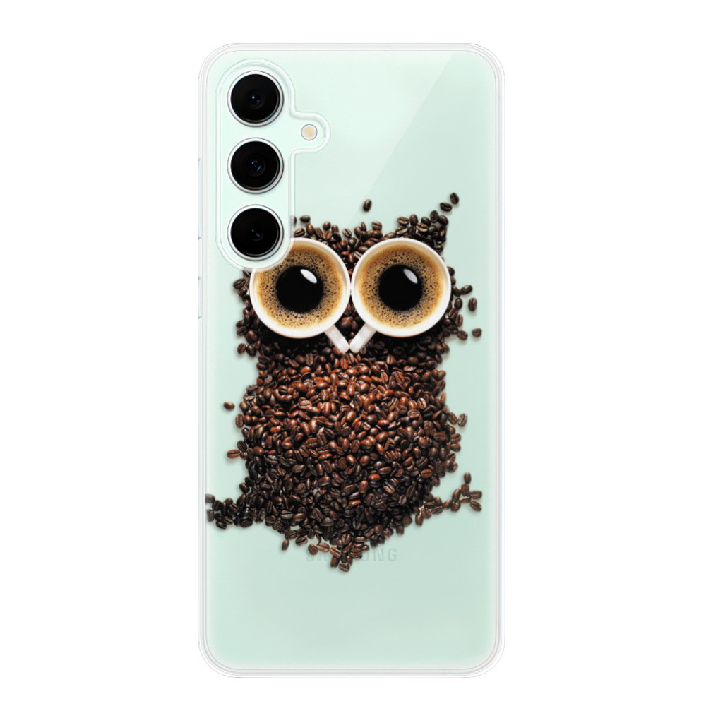 Odolné silikónové puzdro iSaprio - Owl And Coffee - Samsung Galaxy S24 FE