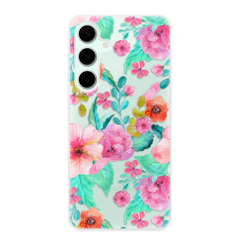 Odolné silikónové puzdro iSaprio - Flower Pattern 01 - Samsung Galaxy S24 FE