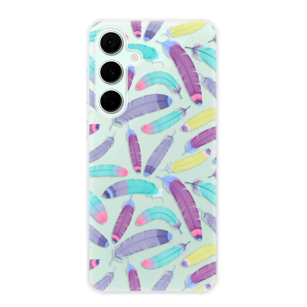 Odolné silikónové puzdro iSaprio - Feather Pattern 01 - Samsung Galaxy S24 FE