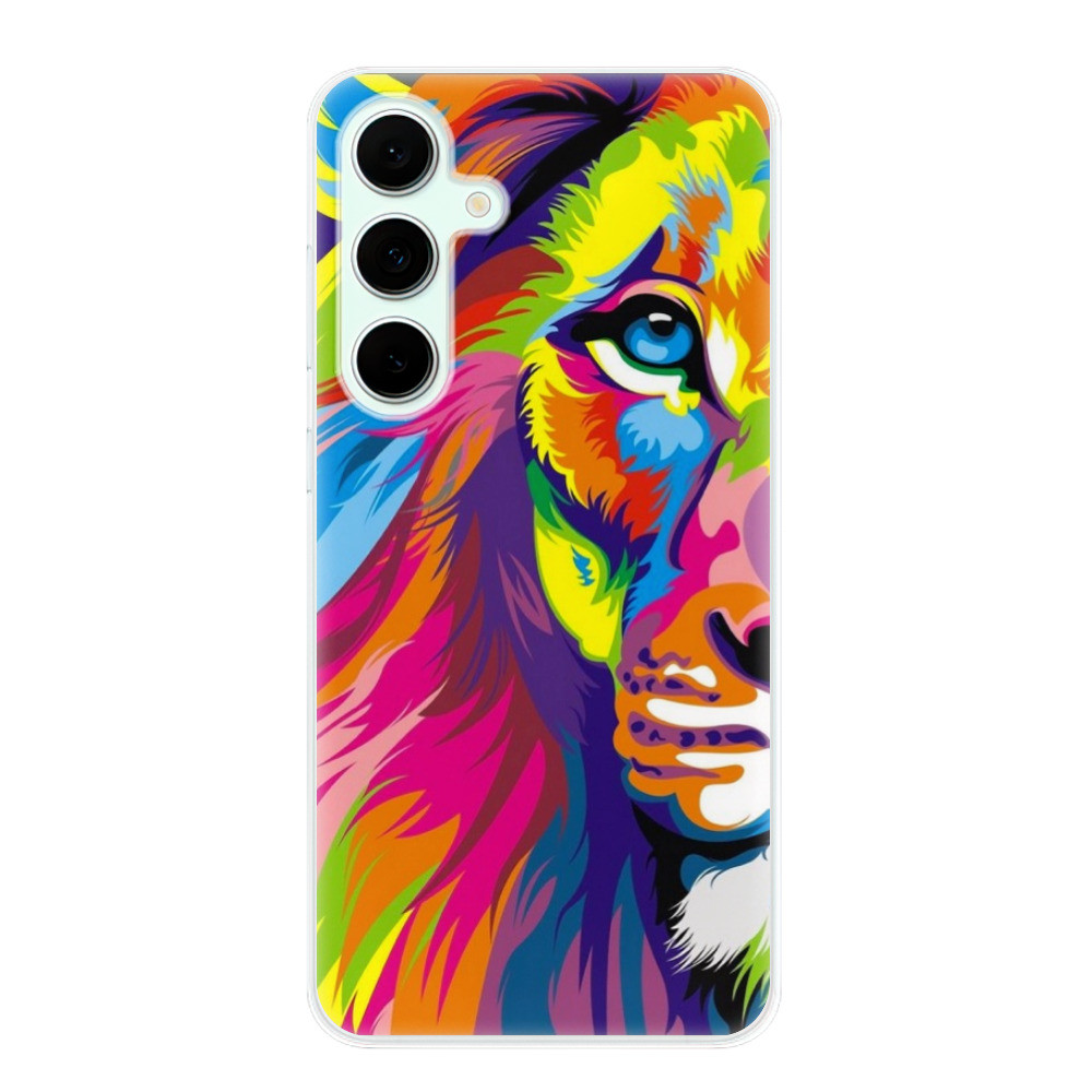 Odolné silikónové puzdro iSaprio - Rainbow Lion - Samsung Galaxy S24 FE