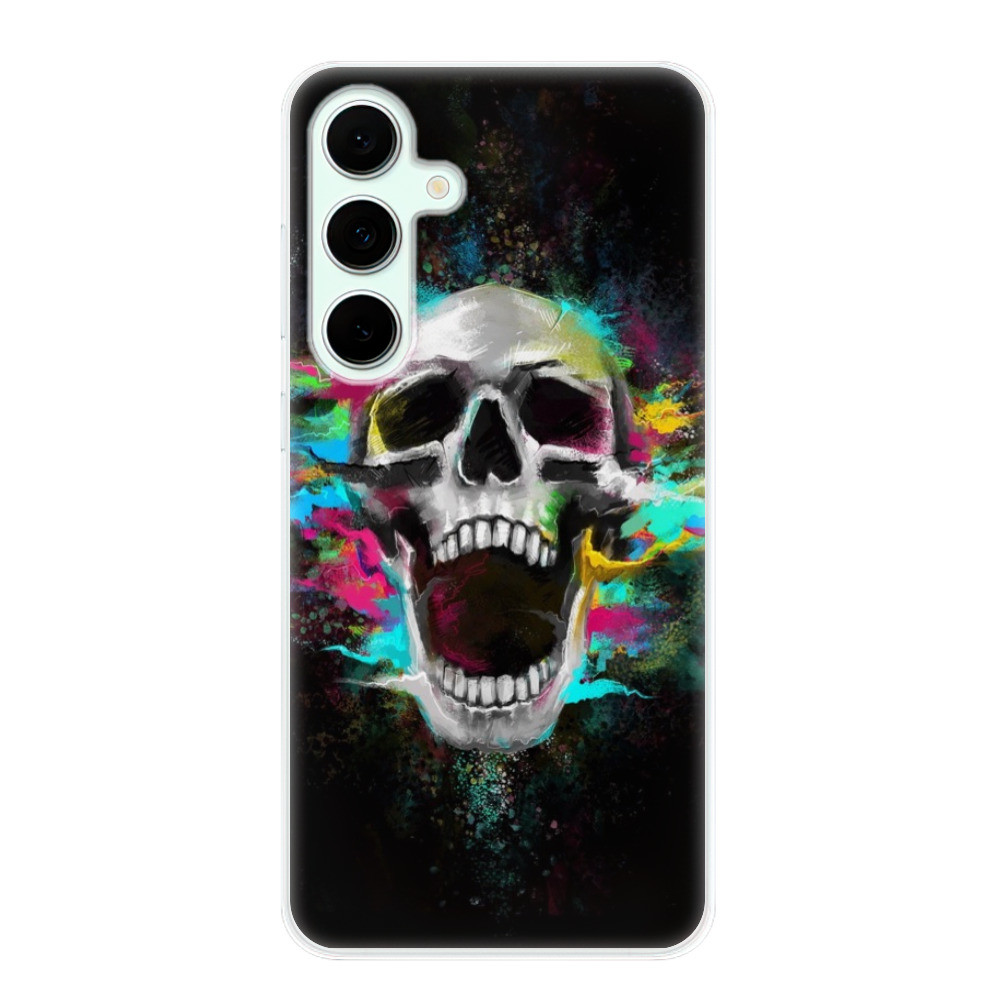 Odolné silikónové puzdro iSaprio - Skull in Colors - Samsung Galaxy S24 FE