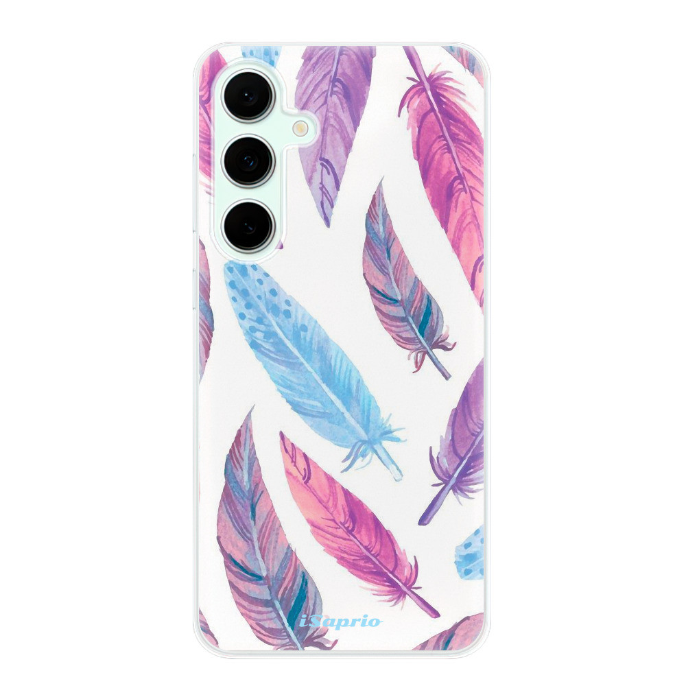 Odolné silikónové puzdro iSaprio - Feather Pattern 10 - Samsung Galaxy S24 FE