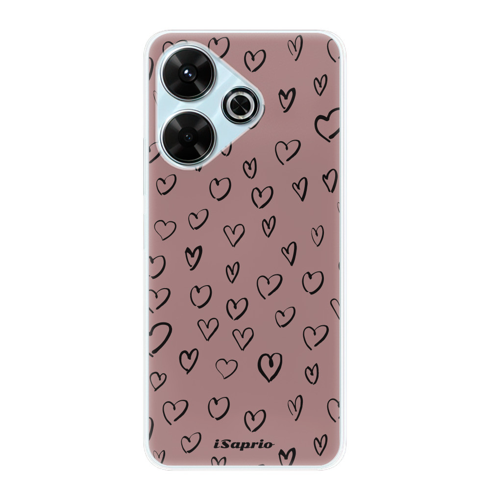 Odolné silikónové puzdro iSaprio - Heart Dark - Xiaomi Redmi 13