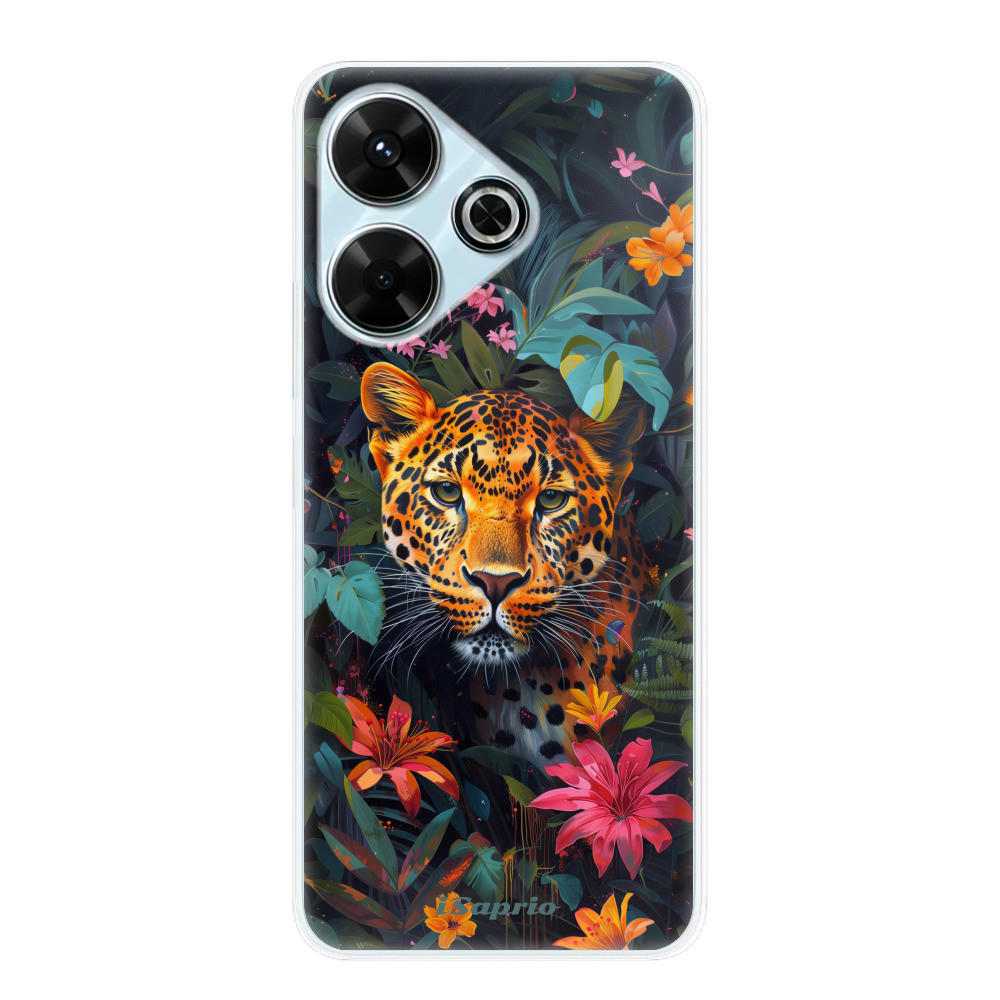 Odolné silikónové puzdro iSaprio - Flower Jaguar - Xiaomi Redmi 13