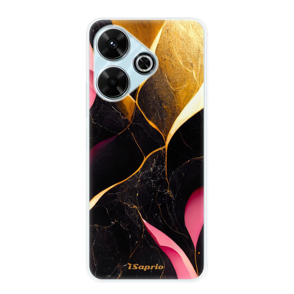 Odolné silikónové puzdro iSaprio - Gold Pink Marble - Xiaomi Redmi 13