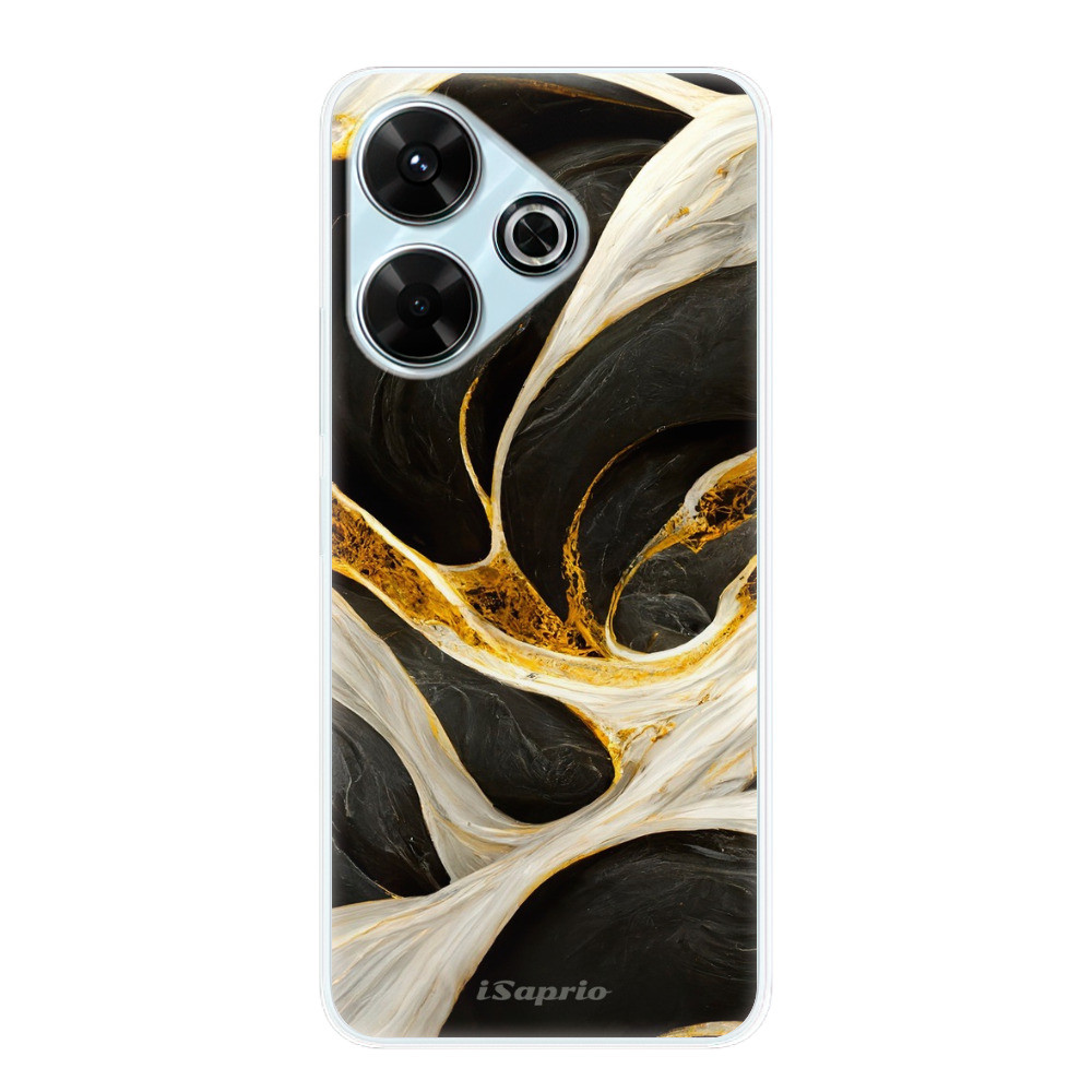 Odolné silikónové puzdro iSaprio - Black and Gold - Xiaomi Redmi 13