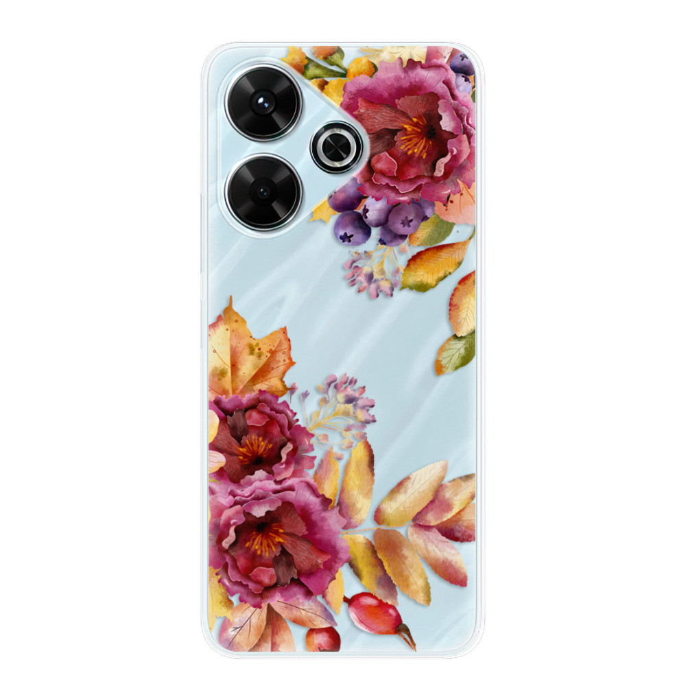 Odolné silikónové puzdro iSaprio - Fall Flowers - Xiaomi Redmi 13