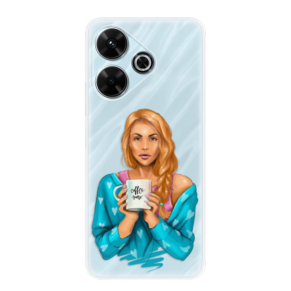 Odolné silikónové puzdro iSaprio - Coffe Now - Redhead - Xiaomi Redmi 13