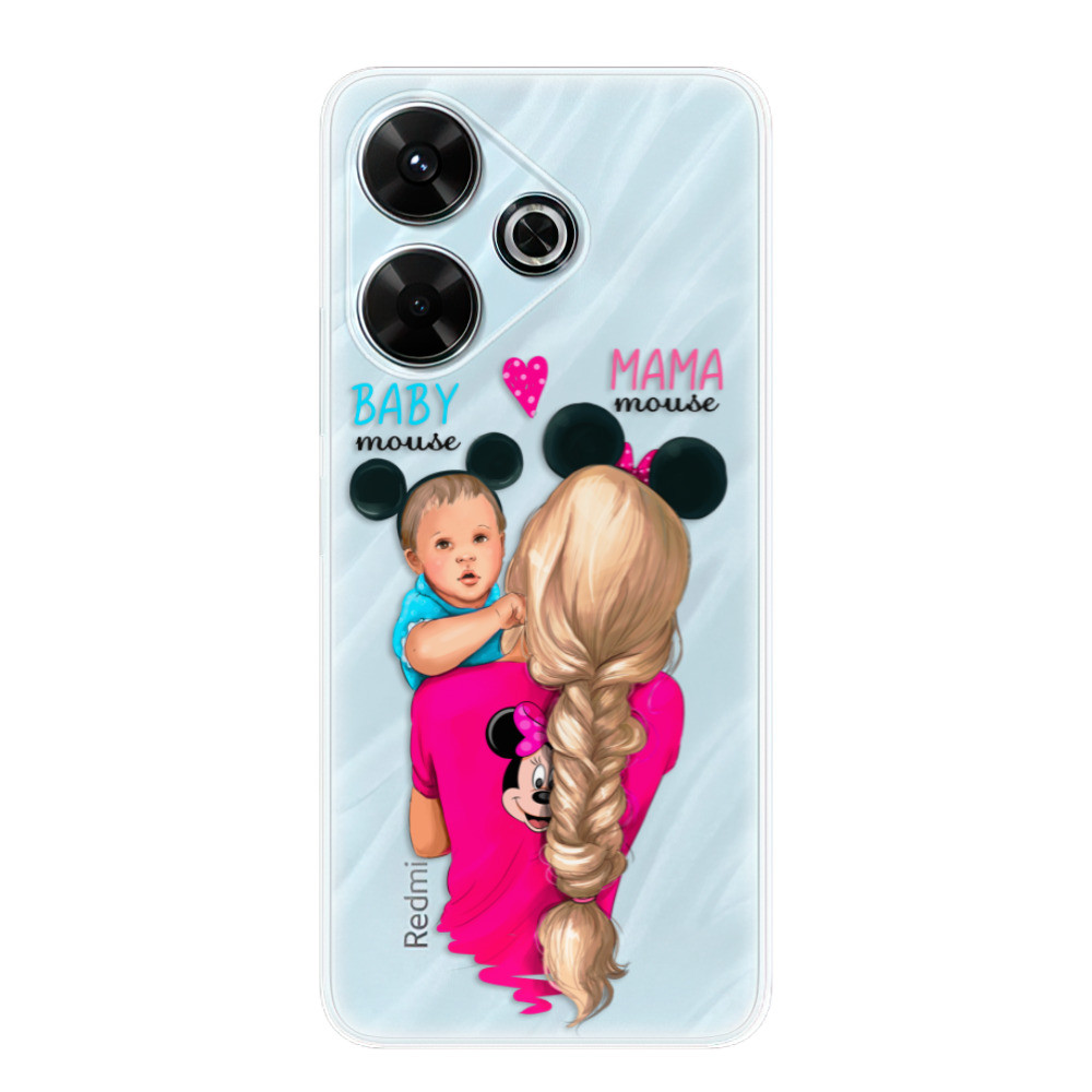 Odolné silikónové puzdro iSaprio - Mama Mouse Blonde and Boy - Xiaomi Redmi 13