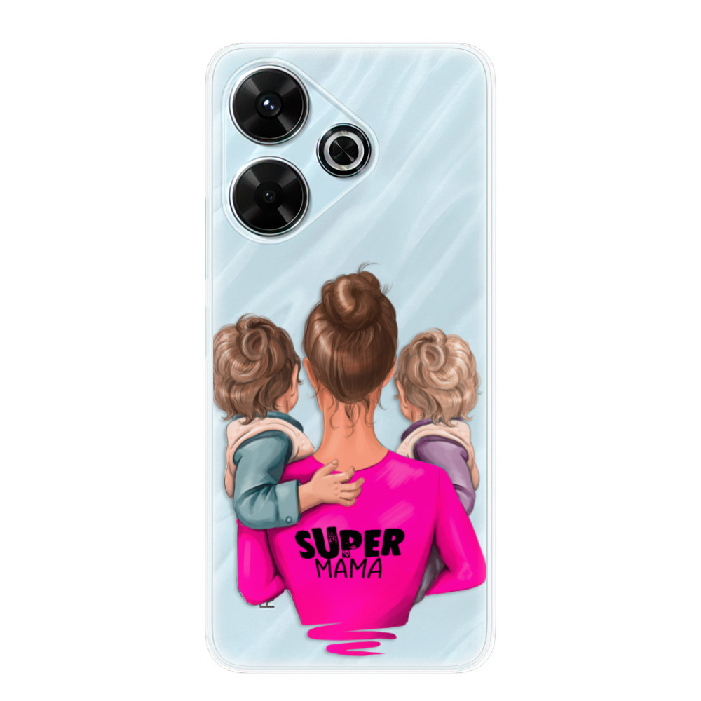 Odolné silikónové puzdro iSaprio - Super Mama - Two Boys - Xiaomi Redmi 13