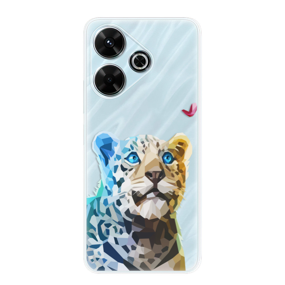 Odolné silikónové puzdro iSaprio - Leopard With Butterfly - Xiaomi Redmi 13