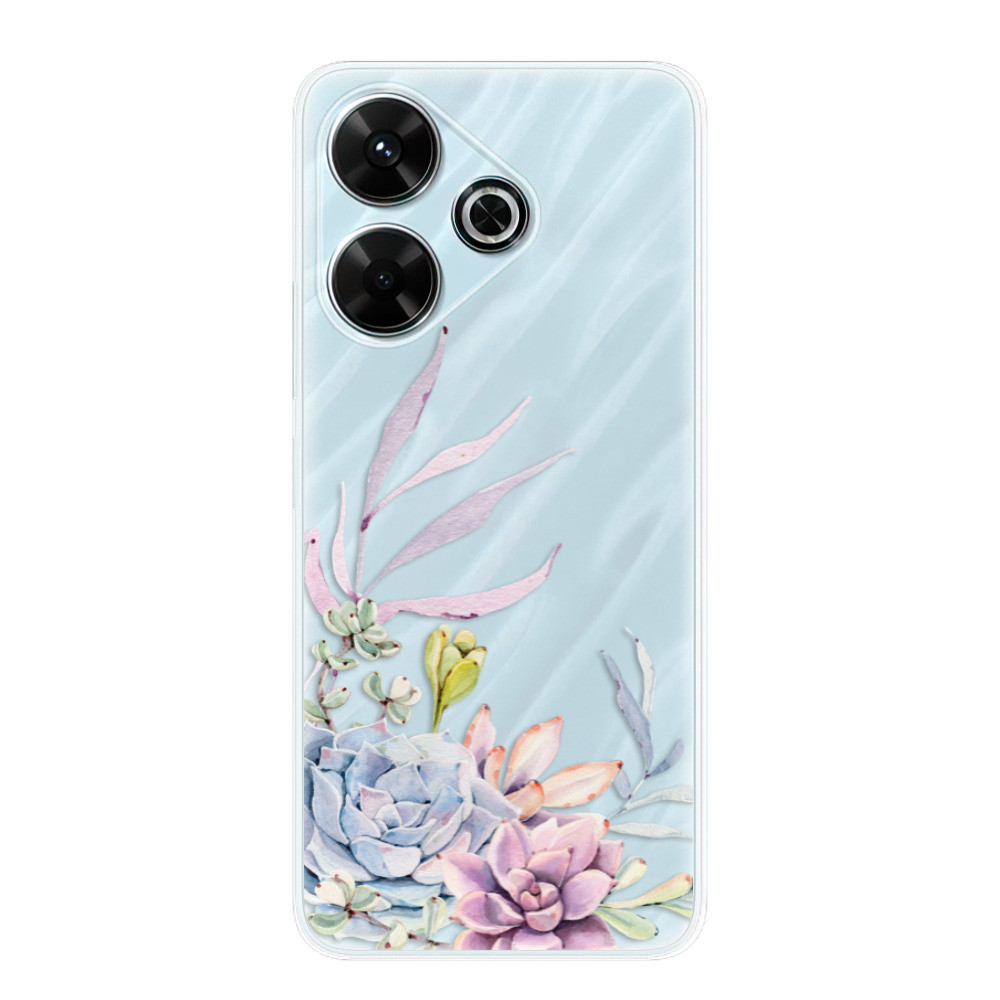 Odolné silikónové puzdro iSaprio - Succulent 01 - Xiaomi Redmi 13