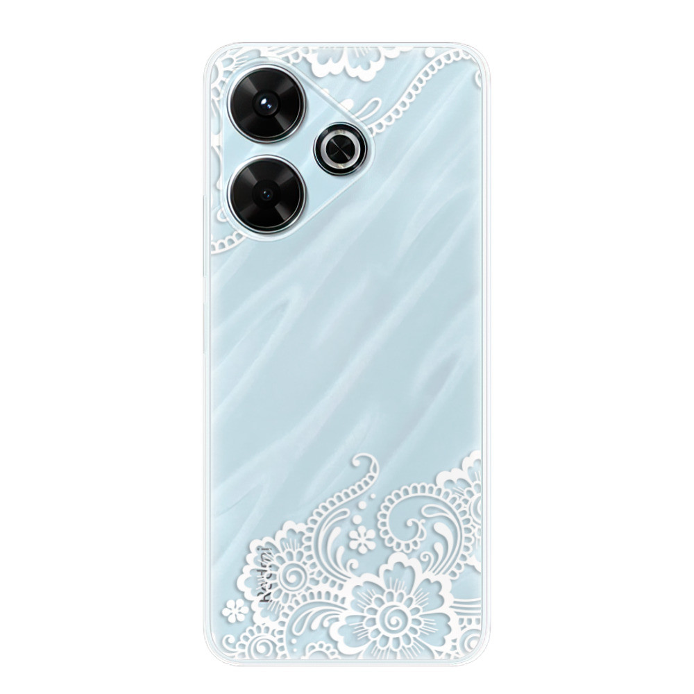 Odolné silikónové puzdro iSaprio - White Lace 02 - Xiaomi Redmi 13