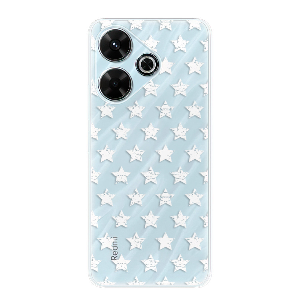 Odolné silikónové puzdro iSaprio - Stars Pattern - white - Xiaomi Redmi 13