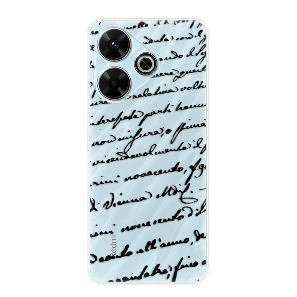 Odolné silikónové puzdro iSaprio - Handwriting 01 - black - Xiaomi Redmi 13