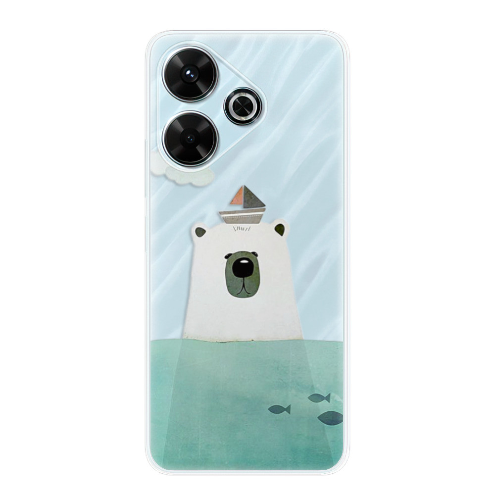 Odolné silikónové puzdro iSaprio - Bear With Boat - Xiaomi Redmi 13