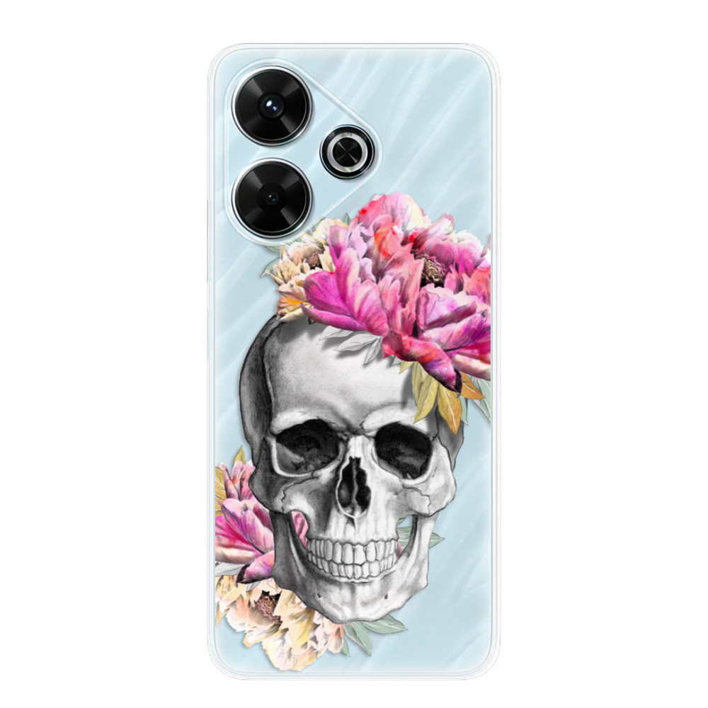 Odolné silikónové puzdro iSaprio - Pretty Skull - Xiaomi Redmi 13