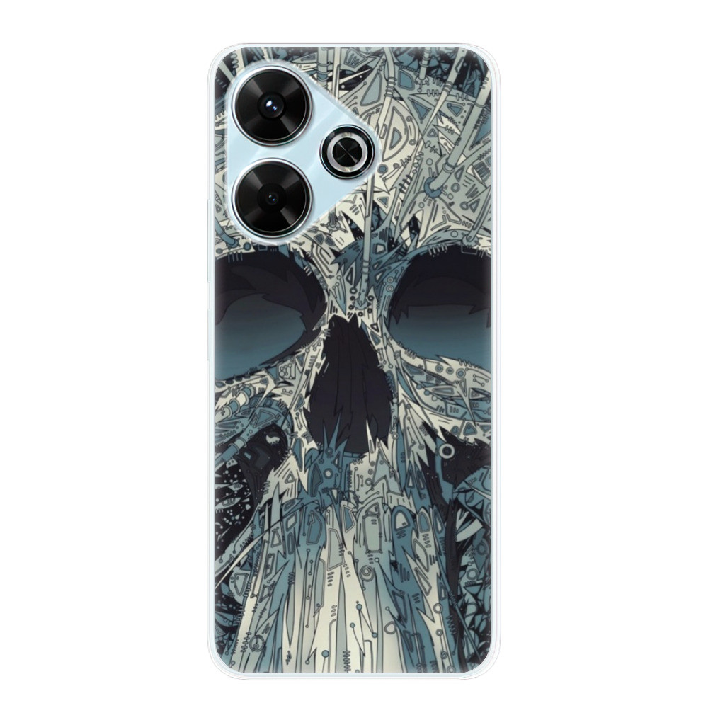 Odolné silikónové puzdro iSaprio - Abstract Skull - Xiaomi Redmi 13
