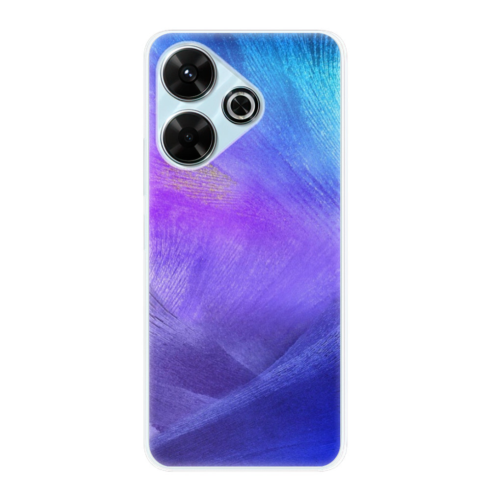 Odolné silikónové puzdro iSaprio - Purple Feathers - Xiaomi Redmi 13