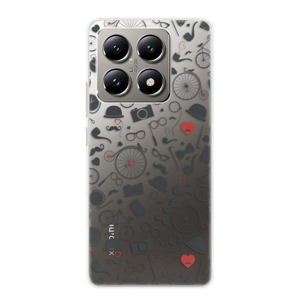 Odolné silikónové puzdro iSaprio - Vintage Pattern 01 - black - Xiaomi 14T