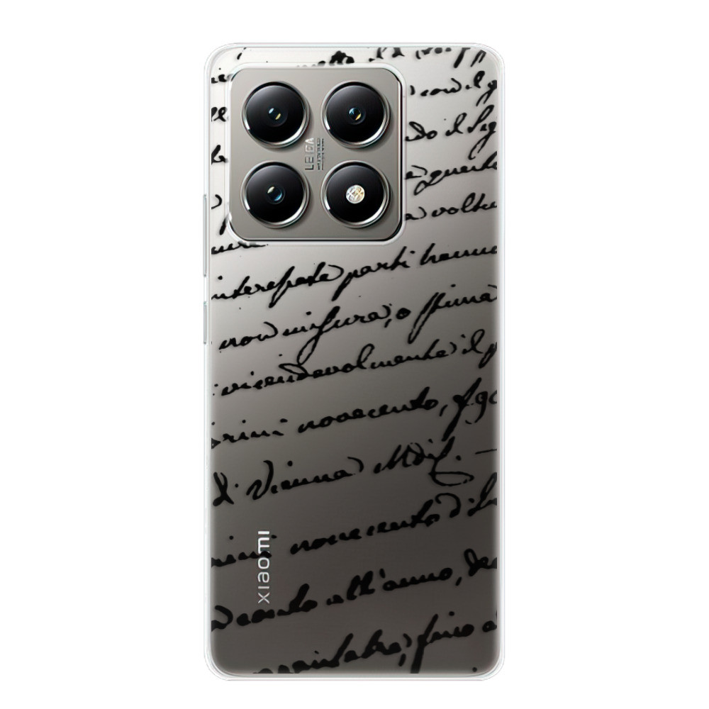 Odolné silikónové puzdro iSaprio - Handwriting 01 - black - Xiaomi 14T