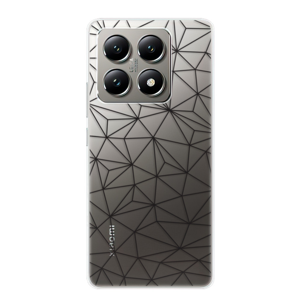 Odolné silikónové puzdro iSaprio - Abstract Triangles 03 - black - Xiaomi 14T