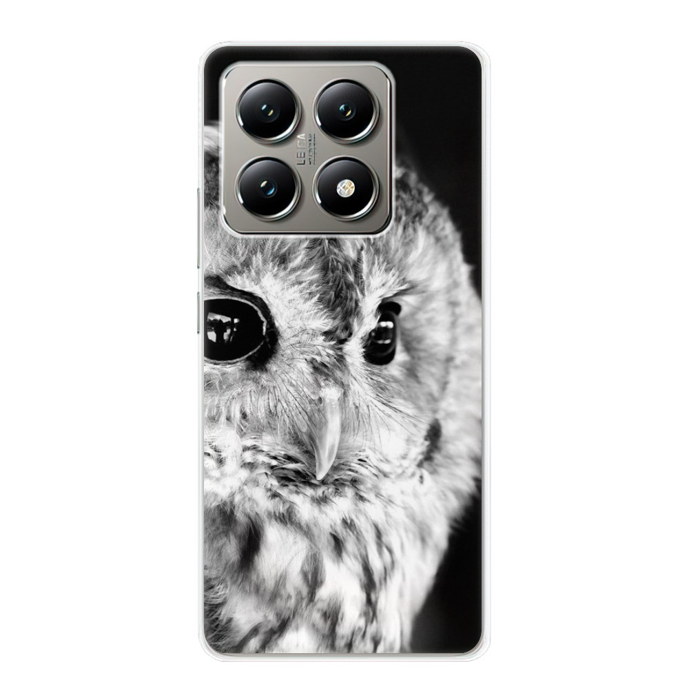 Odolné silikónové puzdro iSaprio - BW Owl - Xiaomi 14T Pro