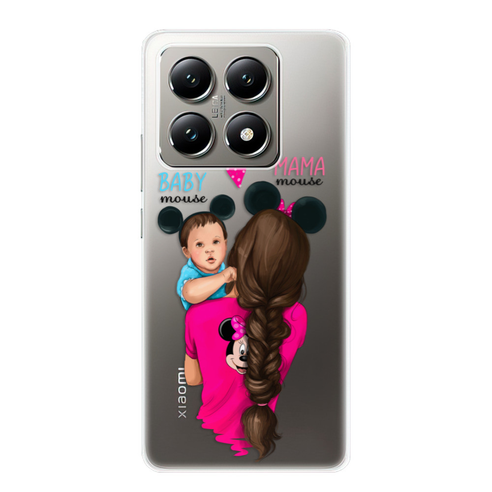 Odolné silikónové puzdro iSaprio - Mama Mouse Brunette and Boy - Xiaomi 14T Pro