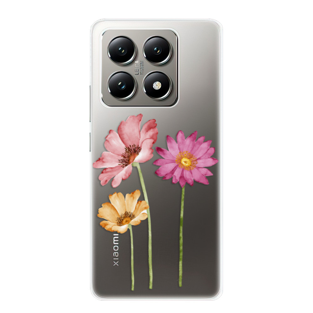 Odolné silikónové puzdro iSaprio - Three Flowers - Xiaomi 14T Pro