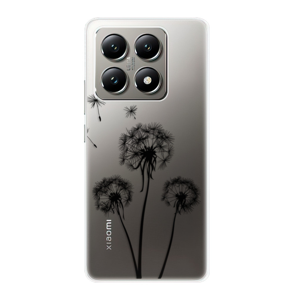 Odolné silikónové puzdro iSaprio - Three Dandelions - black - Xiaomi 14T Pro