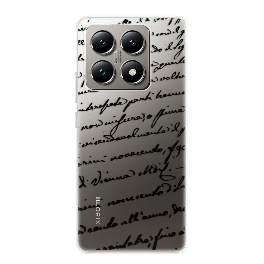 Odolné silikónové puzdro iSaprio - Handwriting 01 - black - Xiaomi 14T Pro