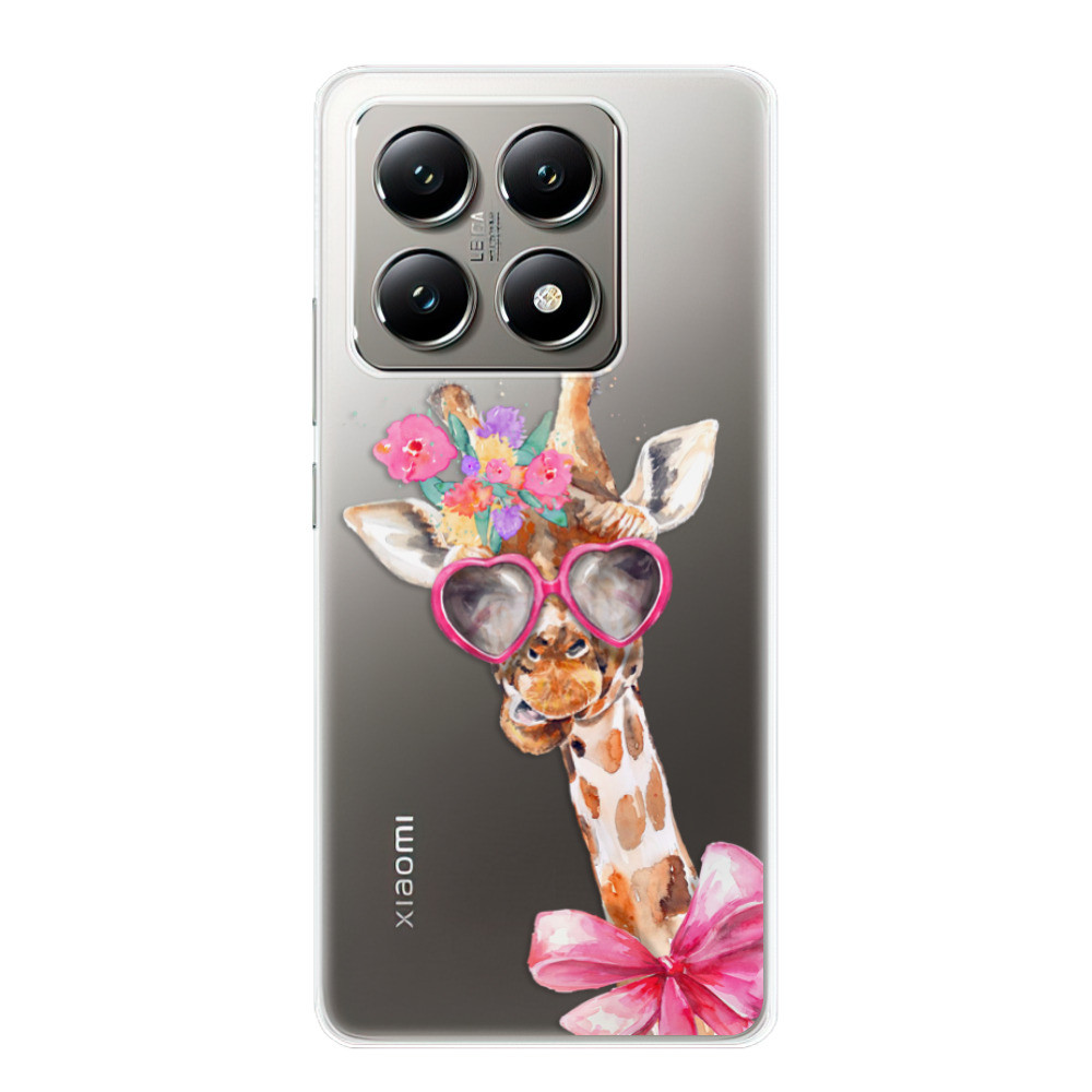 Odolné silikónové puzdro iSaprio - Lady Giraffe - Xiaomi 14T Pro