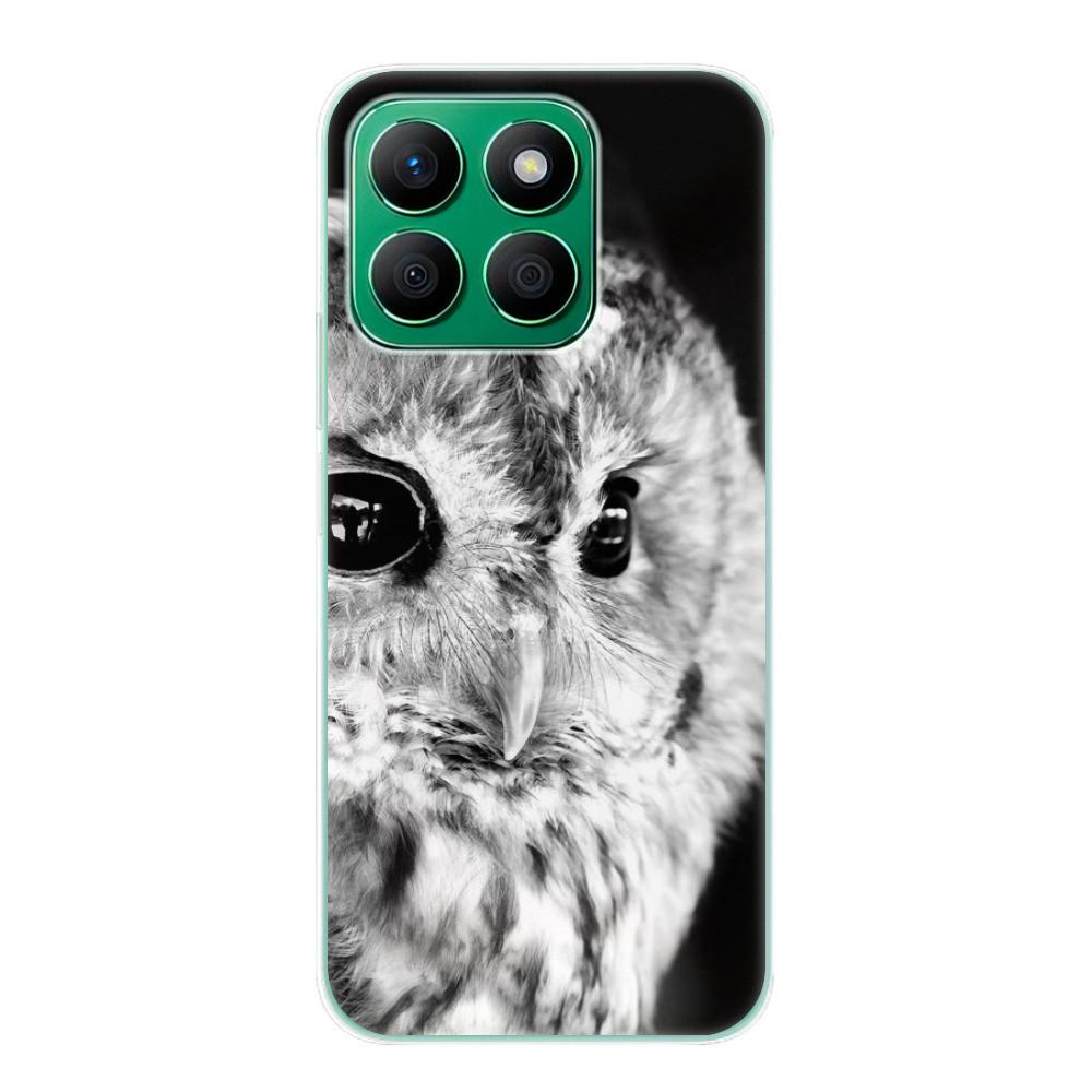 Odolné silikónové puzdro iSaprio - BW Owl - Honor X8b