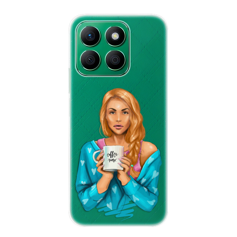 Odolné silikónové puzdro iSaprio - Coffe Now - Redhead - Honor X8b