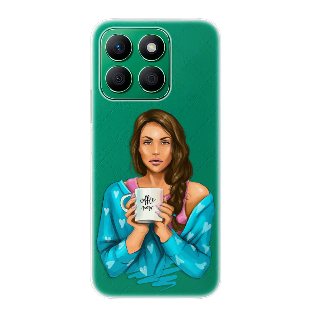 Odolné silikónové puzdro iSaprio - Coffe Now - Brunette - Honor X8b