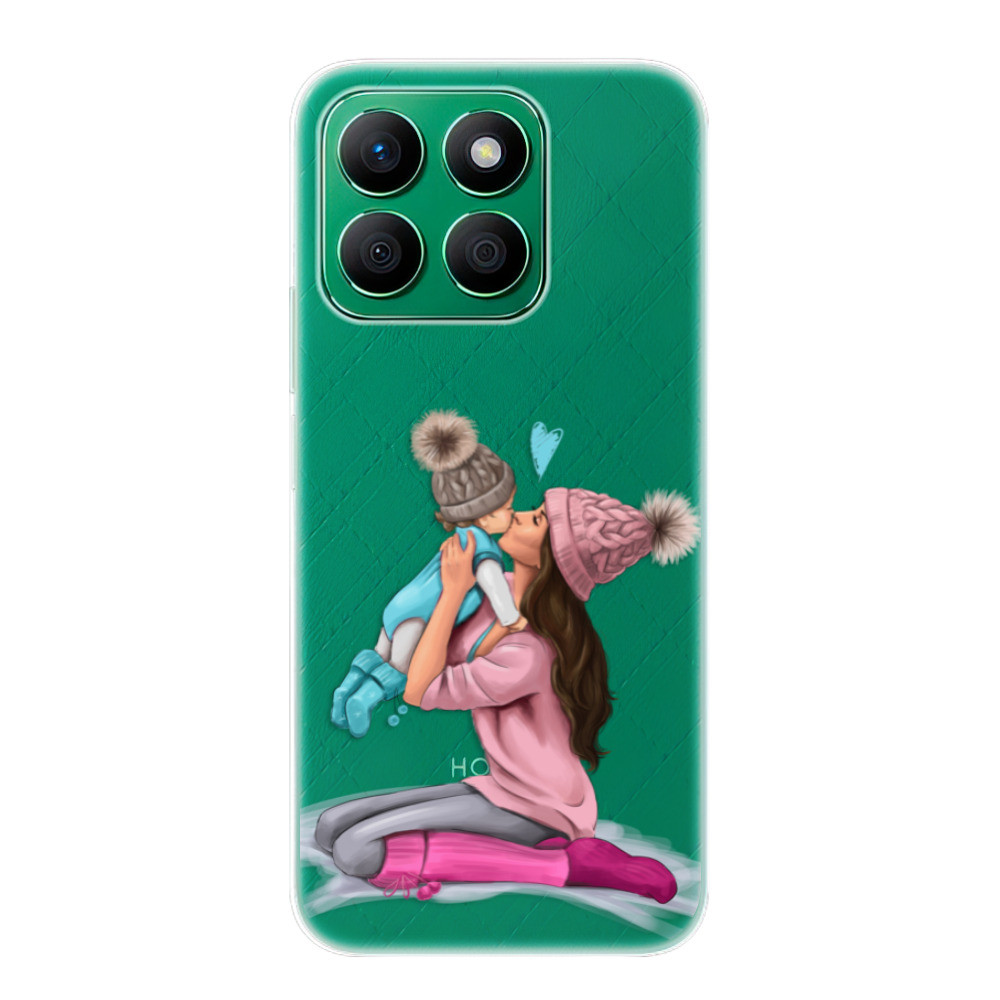 Odolné silikónové puzdro iSaprio - Kissing Mom - Brunette and Boy - Honor X8b