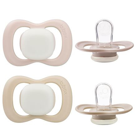 b.box Cumlíky silikónové 0-6m, 2ks - GLOW svetlo ružový/latte