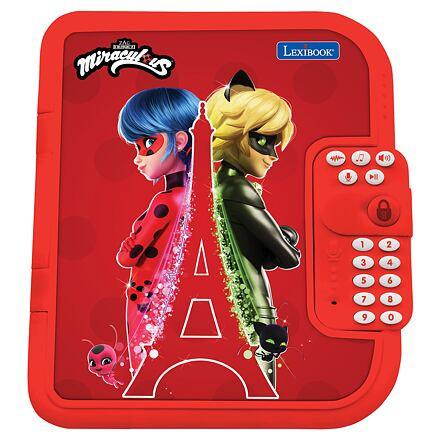 Lexibook Elektronický zápisník Secret Safe Miraculous: Čarovná Lienka a Čierny kocúr