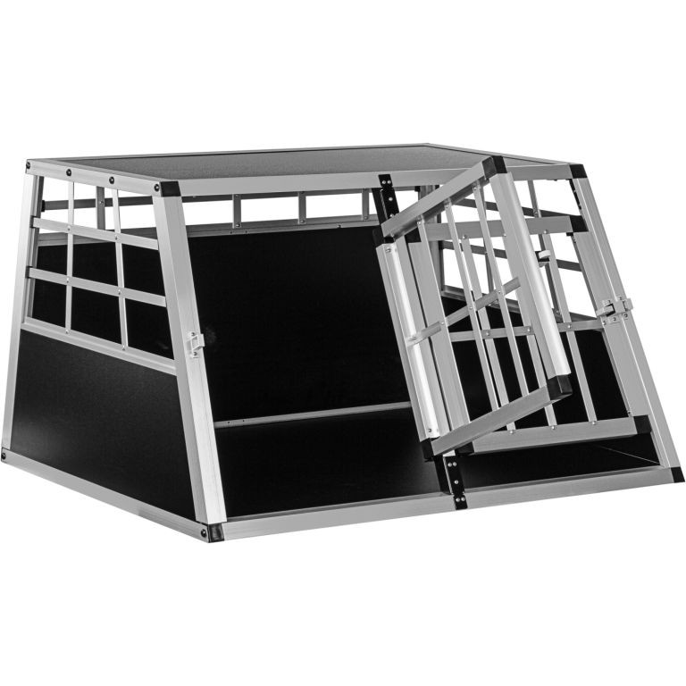 Hliníkový prepravný box pre psov, 89 × 69 × 50 cm, 14 kg