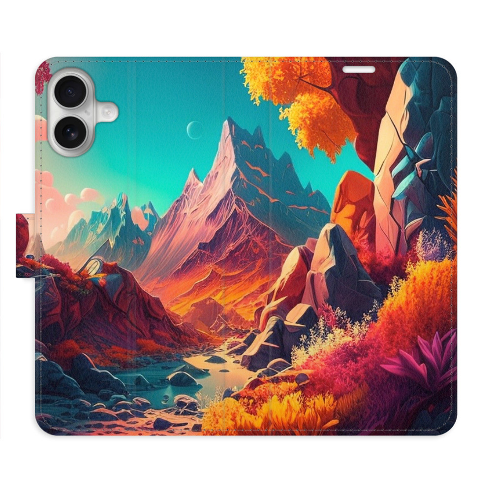 Flipové puzdro iSaprio - Colorful Mountains - iPhone 16 Plus