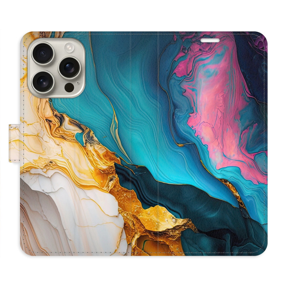Flipové puzdro iSaprio - Colourful Marble - iPhone 16 Pro