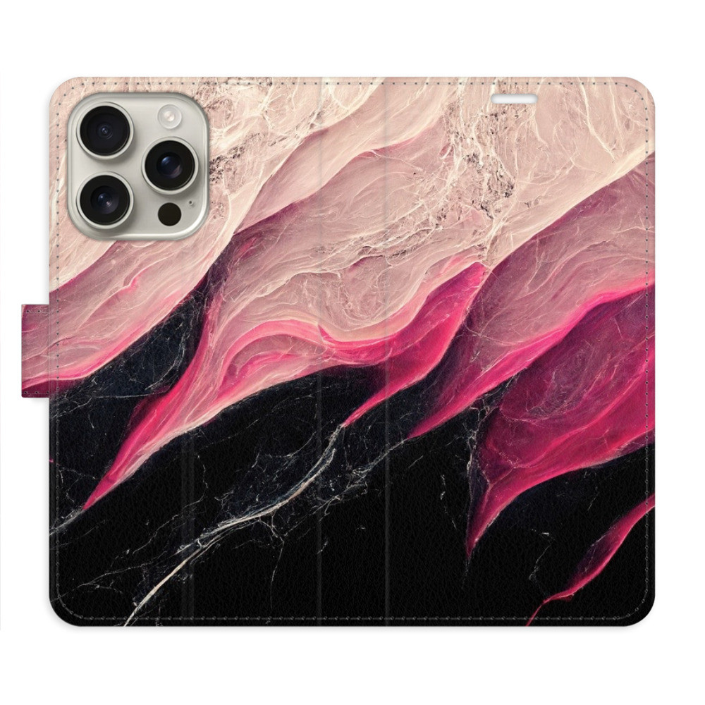 Flipové puzdro iSaprio - BlackPink Marble - iPhone 16 Pro